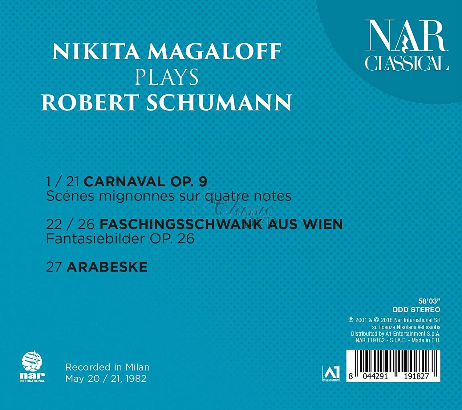 Nikita Magaloff plays Robert Schumann - Carnaval, Faschingsschwank aus Wien,  Arabesque (CD)