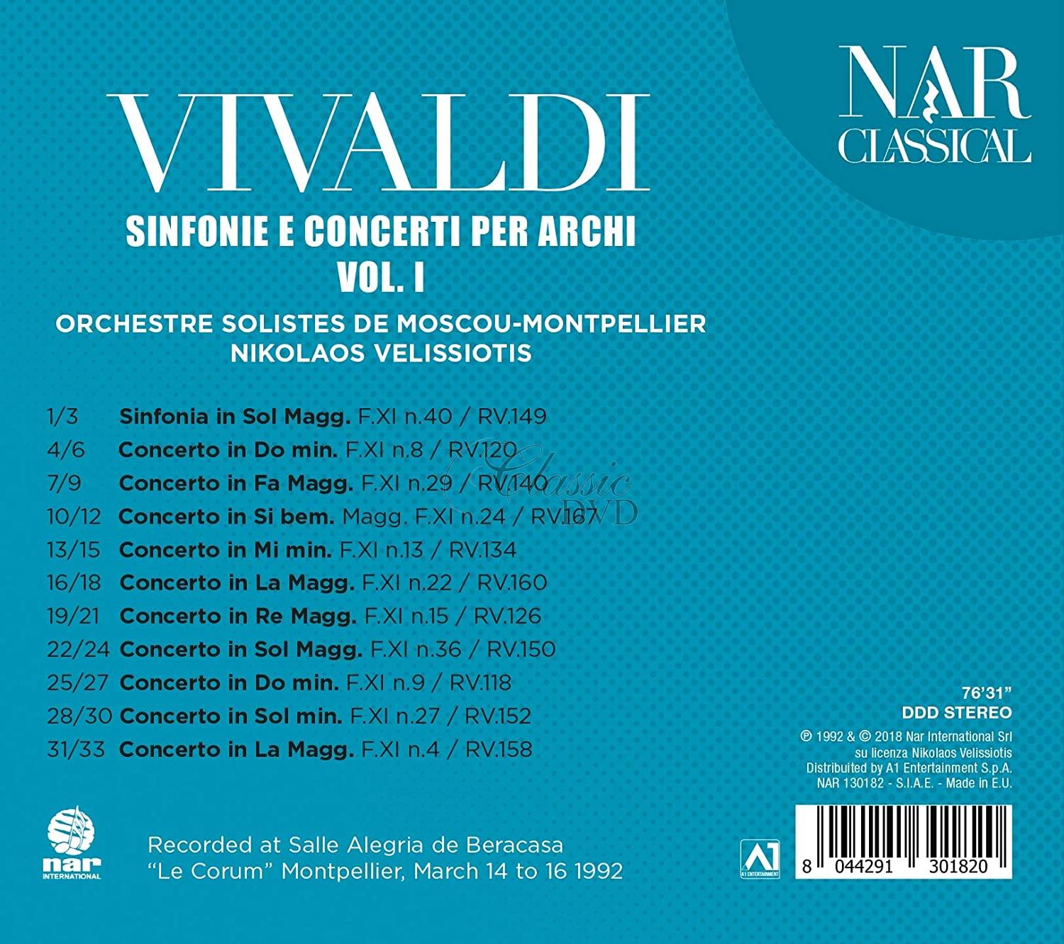 Vivaldi - Sinfonie e concerti per archi, Vol. 1 (CD)