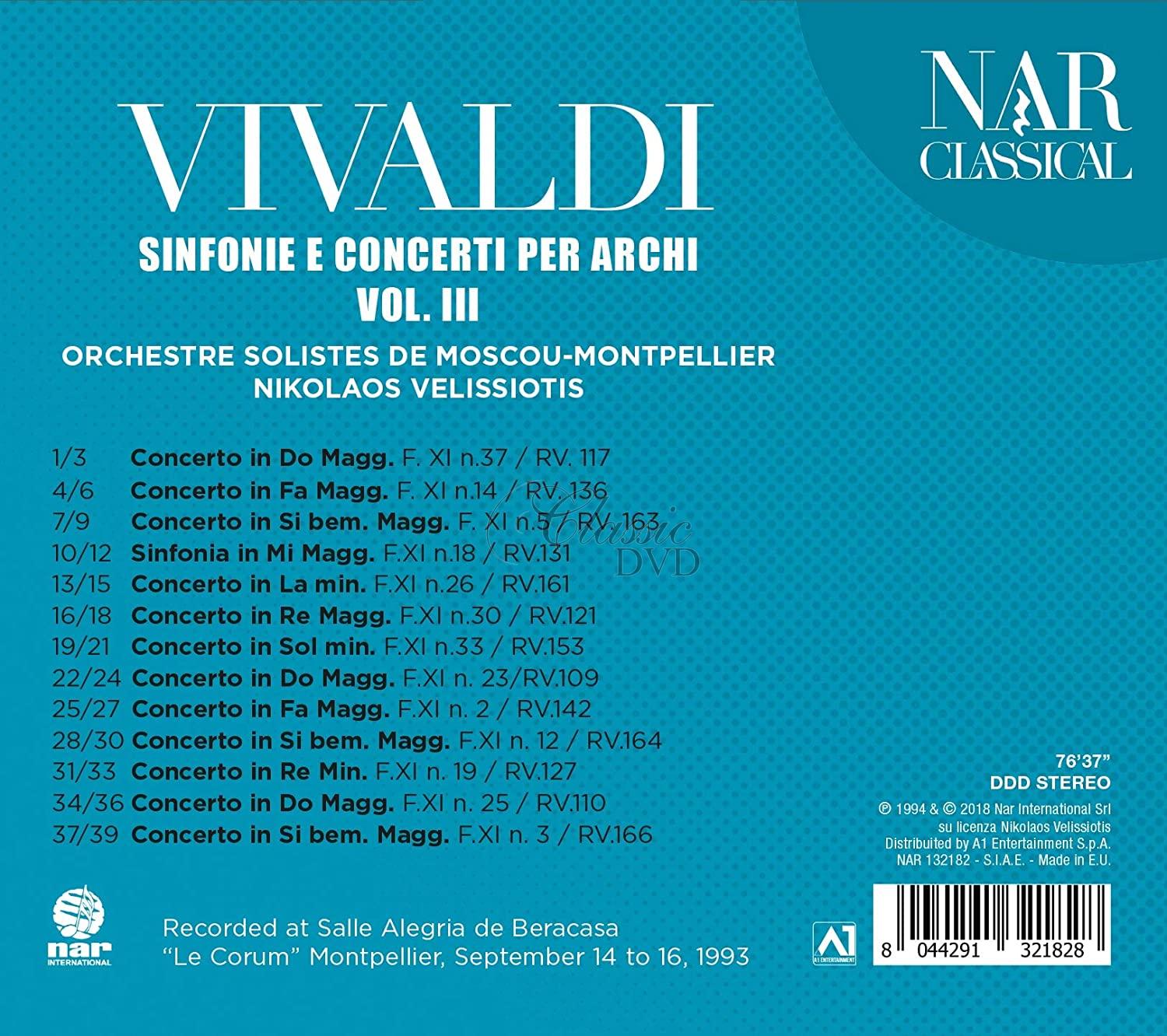 Vivaldi - Sinfonie e concerti per archi, Vol. 3 (CD)