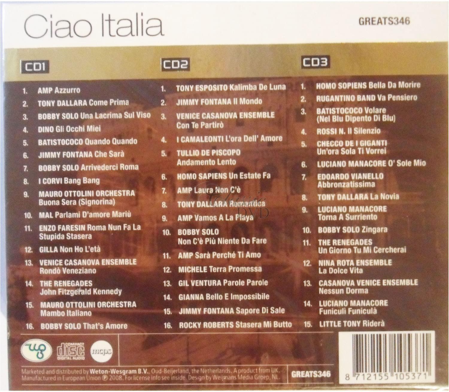 CIAO ITALIA Great Italian Songs (3CD)