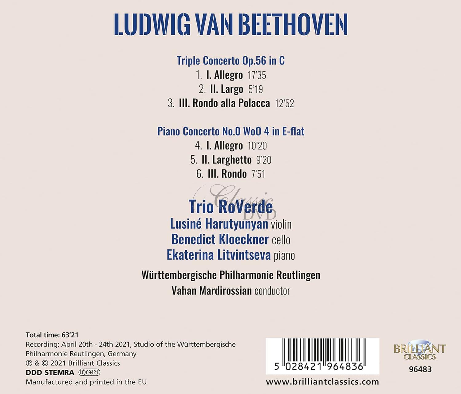 Beethoven: Triple Concerto, Piano Concerto No.0 (CD)