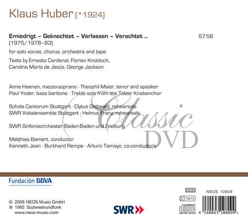 Klaus Huber Erniedrigt / Geknechtet – Verlassen – Verachtet (CD)
