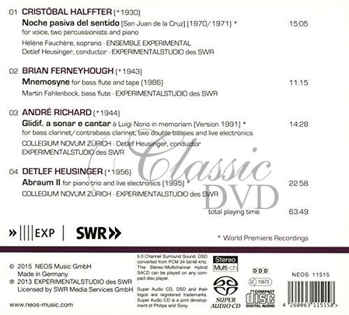 Cristobal Halffter, Brian Ferneyhough, Andre Richard, Detlef Heusinger - Experimentalstudio 40 Years Anthology Vol.1 (SACD)