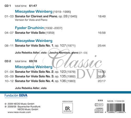Mieczysław Weinberg, Fyodor Druzhinin - Sonatas for Viola Solo - Sonata op. 28 (2CD)