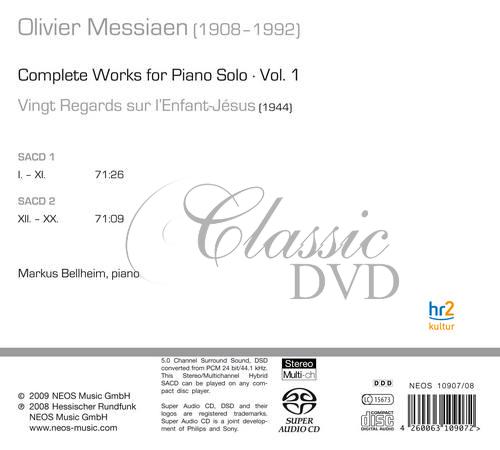 Messiaen - Complete Works for Piano Solo Vol.1 Vingt Regards sur l’Enfant-Jésus (2SACD)