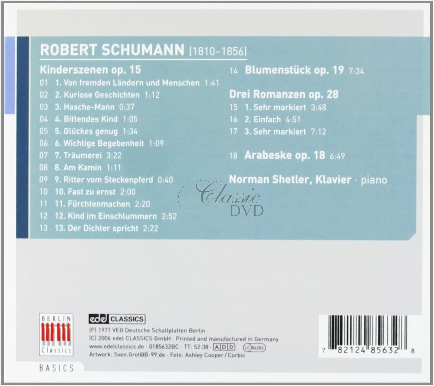 Robert Schumann - Kinderszenen, Drei Romanzen - Piano Works. Norman Shetler (CD)