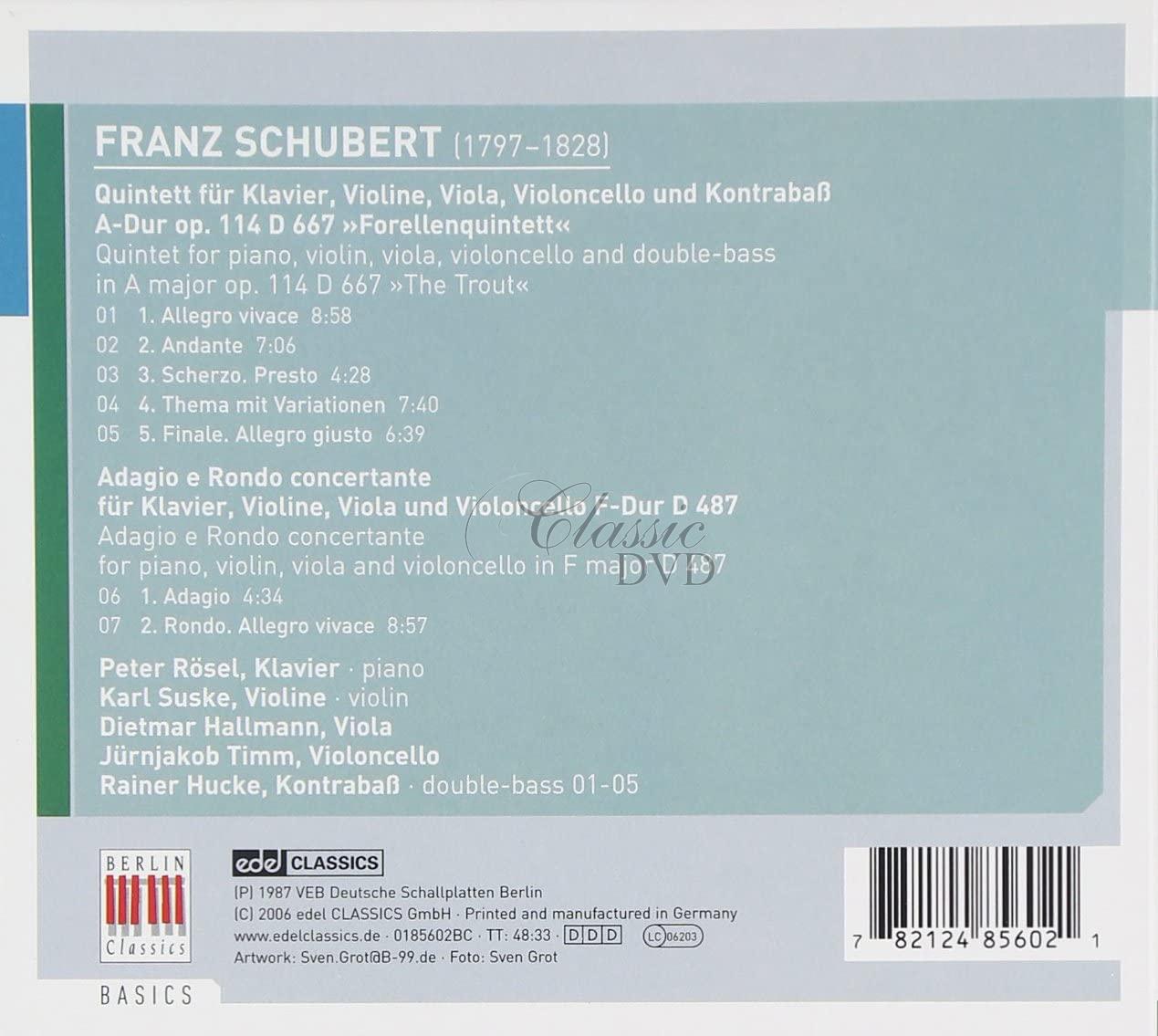 Franz Schubert – Forellenquintett, Trout Quintett (CD)