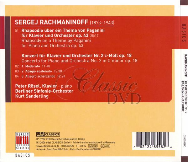 RACHMANINOV Piano Concerto 2, Paganini-Rhapsodie (CD)