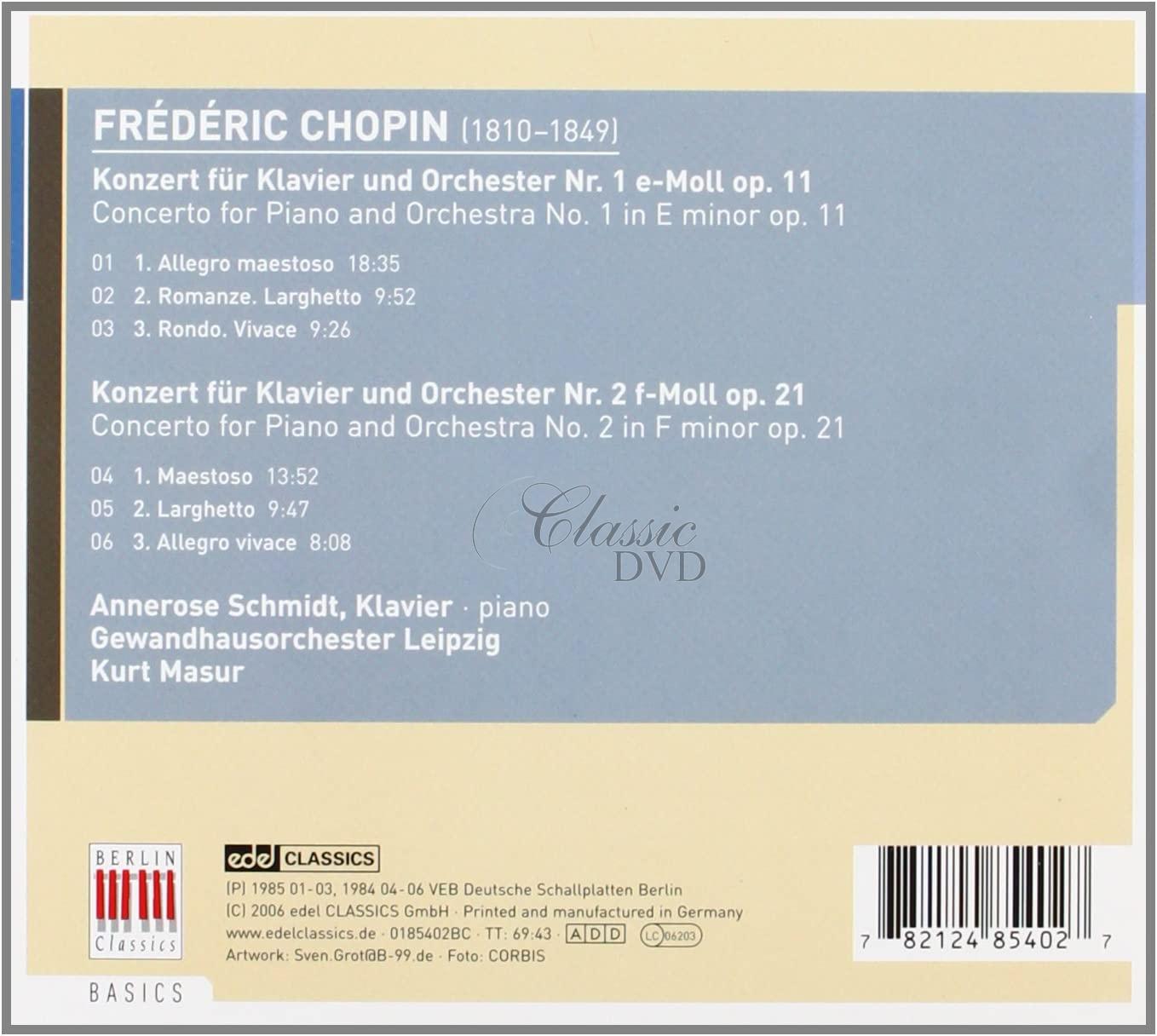 CHOPIN Piano Concertos 1 & 2 (CD)
