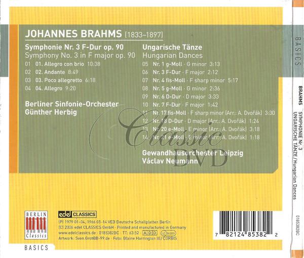 BRAHMS Symphony 3, Hungarian Dances (CD)