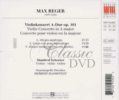 Max Reger - Violinkonzert A-Dur Op 101 (CD)
