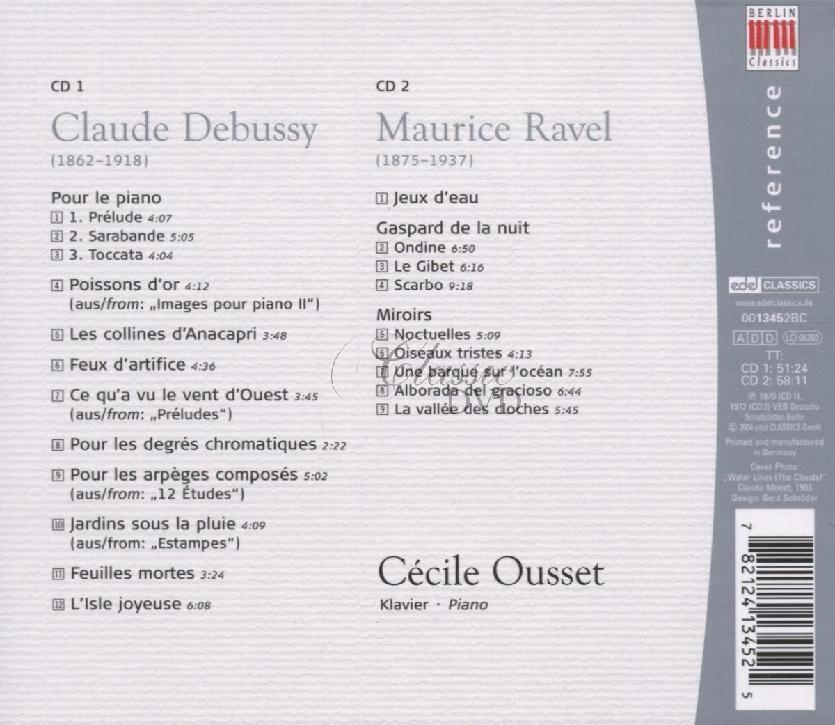 Claude Debussy, Maurice Ravel - Piano works / Cécile Ousset (2CD)