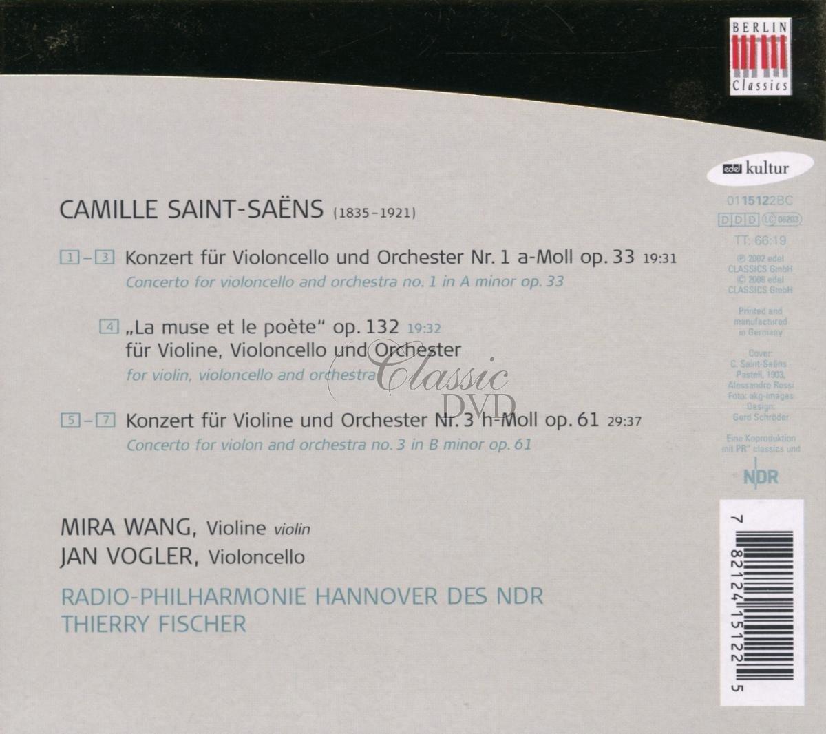 Saint-Saëns - Cello Concerto No.1, Violin Concerto No.3 (CD)