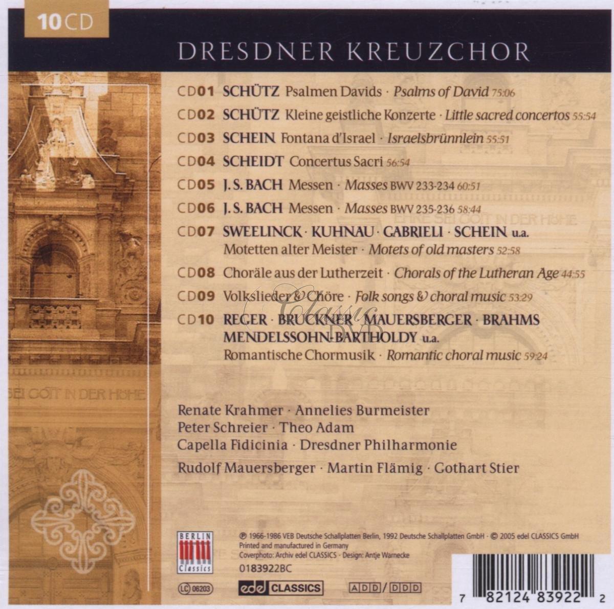 Dresdner Kreuzchor - Legendary Recordings / Schütz, Schein, Bach (10CD)