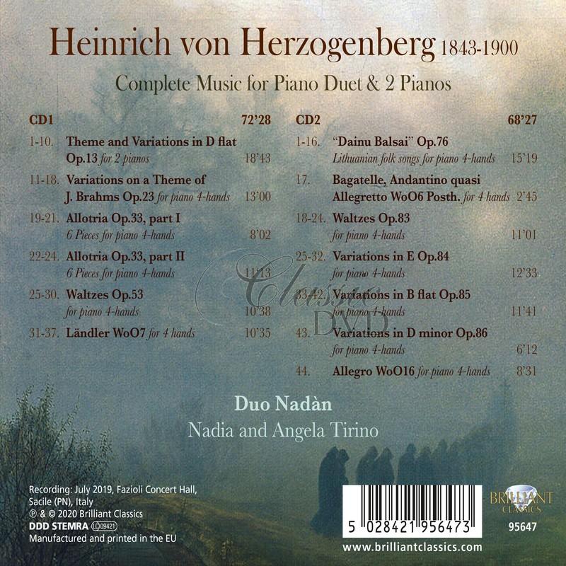 Von Herzogenberg - Complete Music for Piano Duet (2CD)