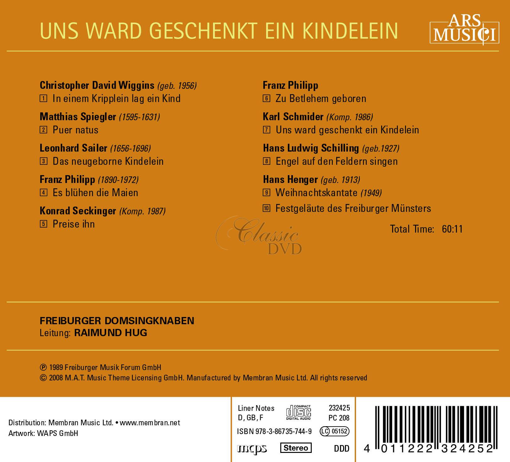 Freiburger Domsingknaben - Uns ward geschenkt ein Kind (CD)