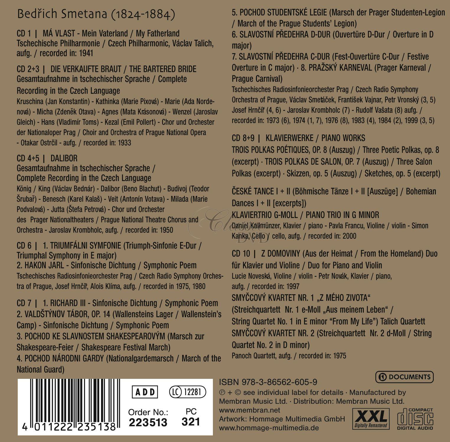 Bedřich Smetana - A Portrait (10CD)