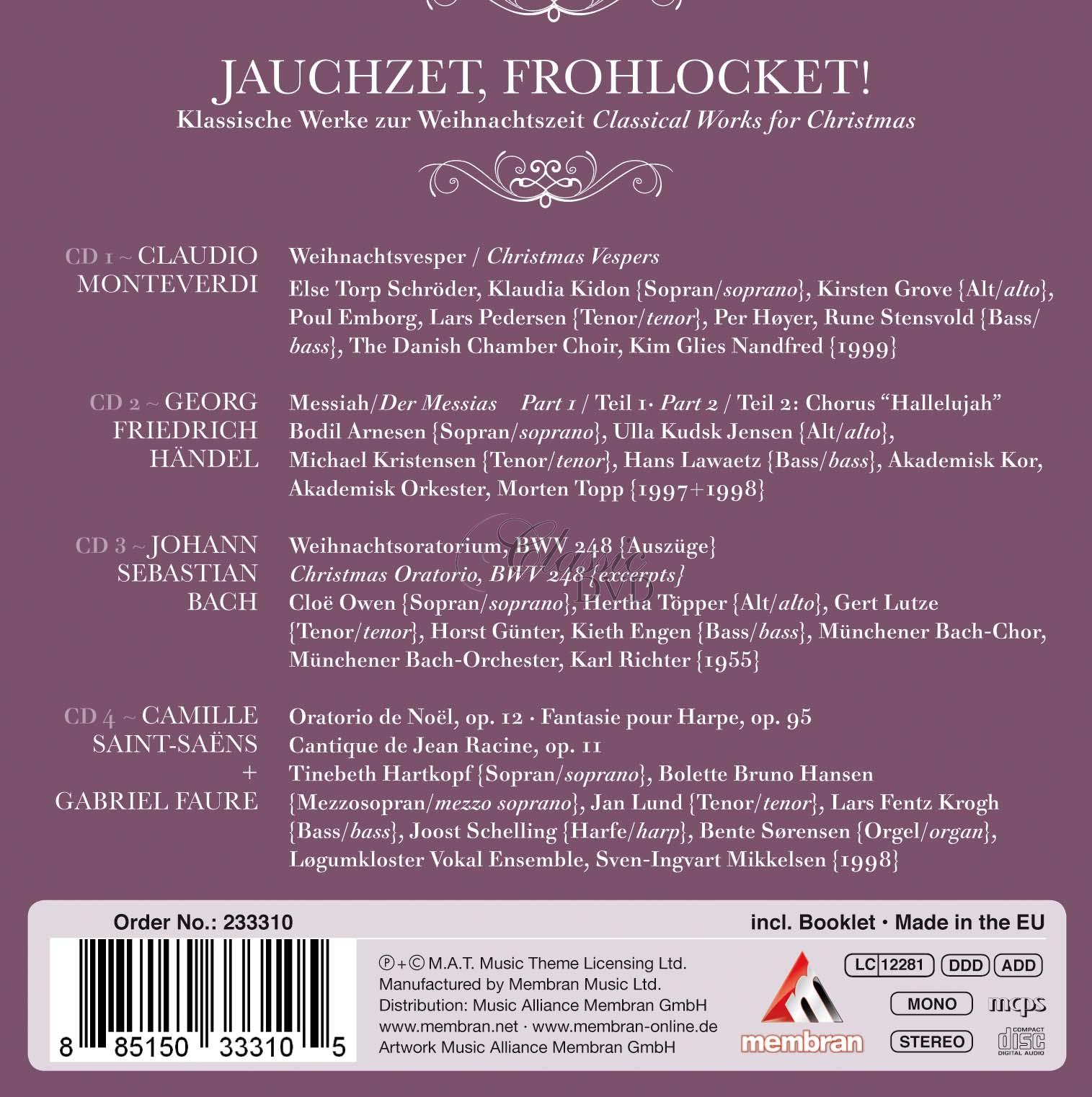 Jauchzet, Frohlocket! Classical Works For Christmas (4CD)