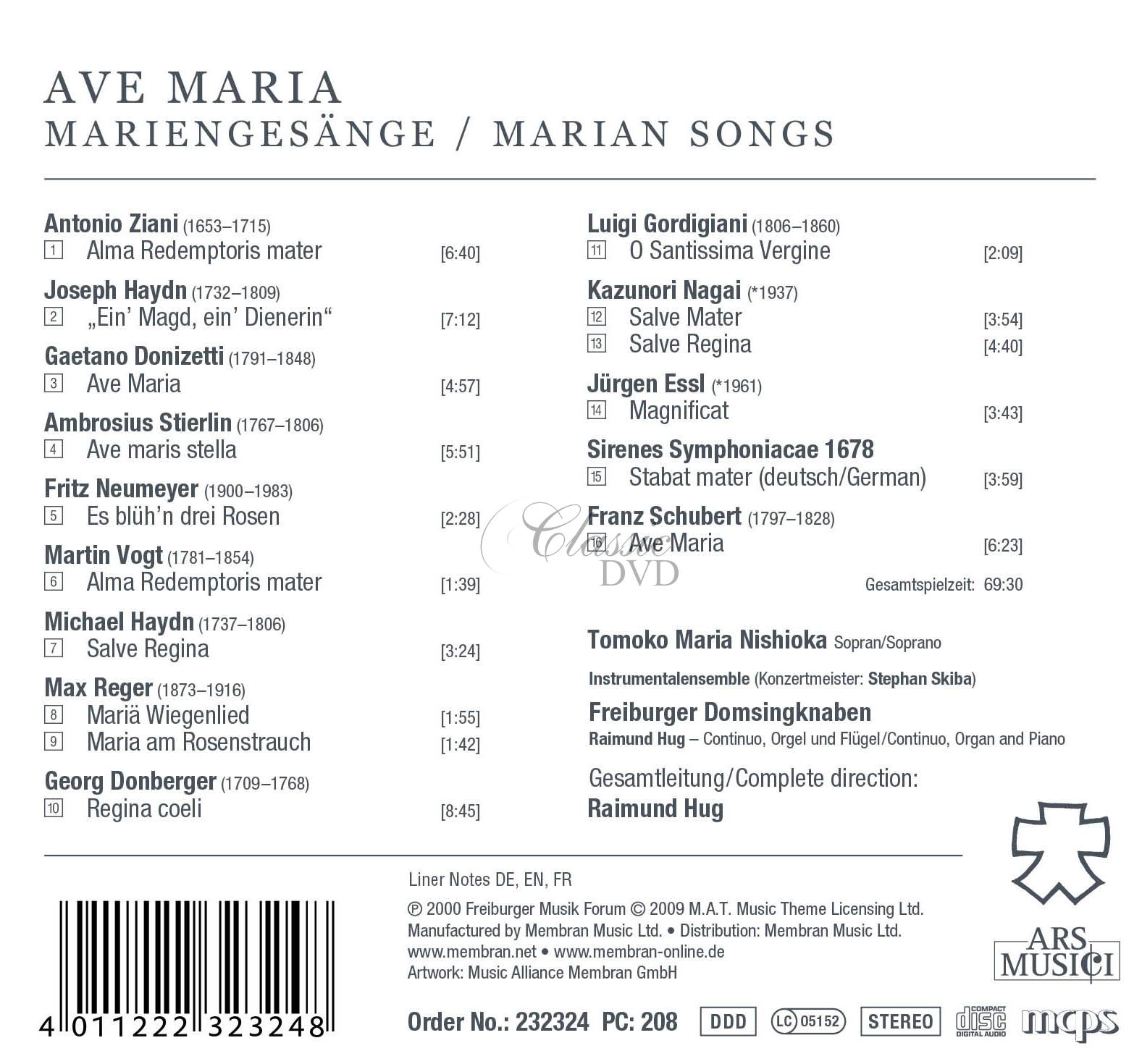 Freiburger Domsingknaben - Ave Maria - Marian Songs (CD)