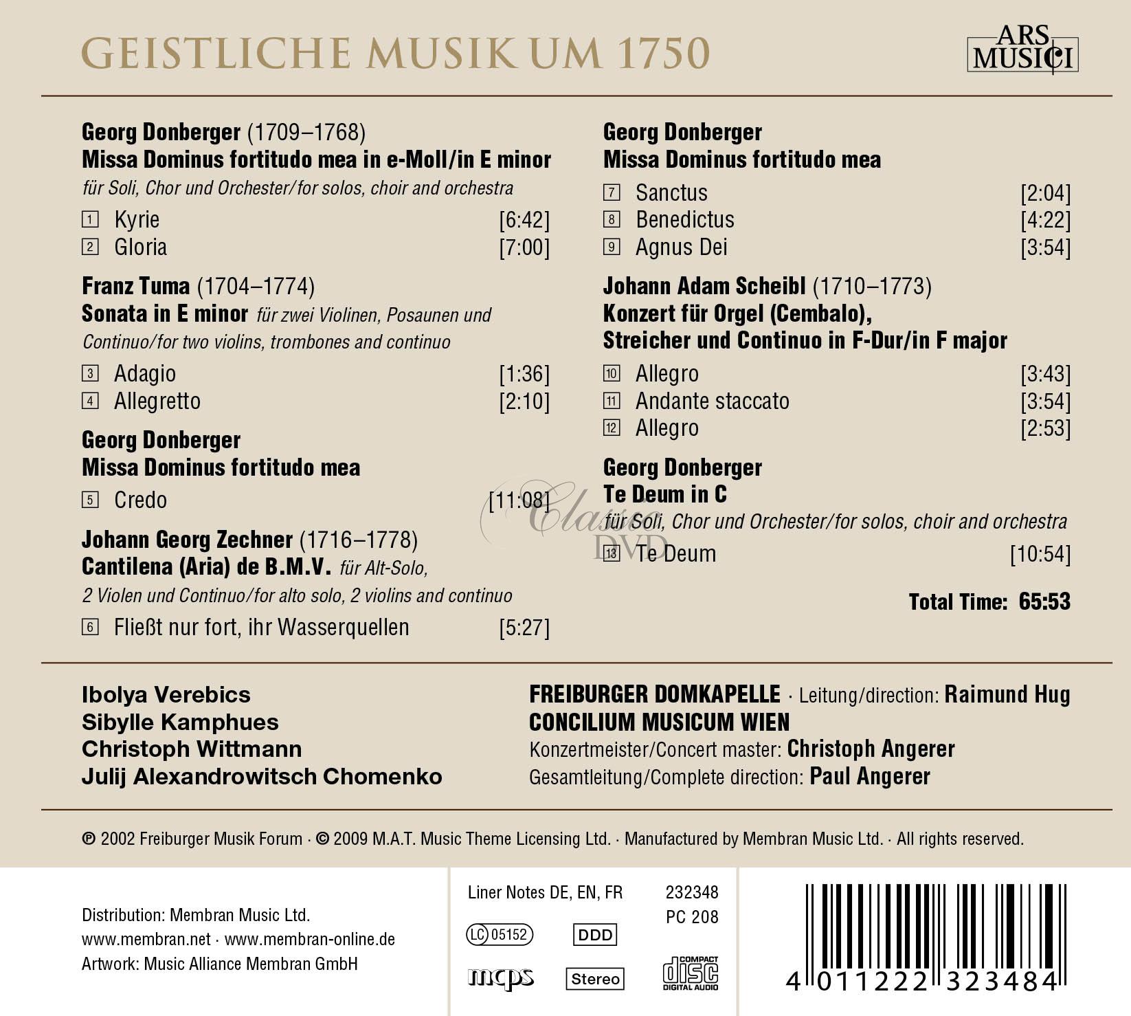Freiburger Domkapelle - Sacred Music around 1750 (CD)