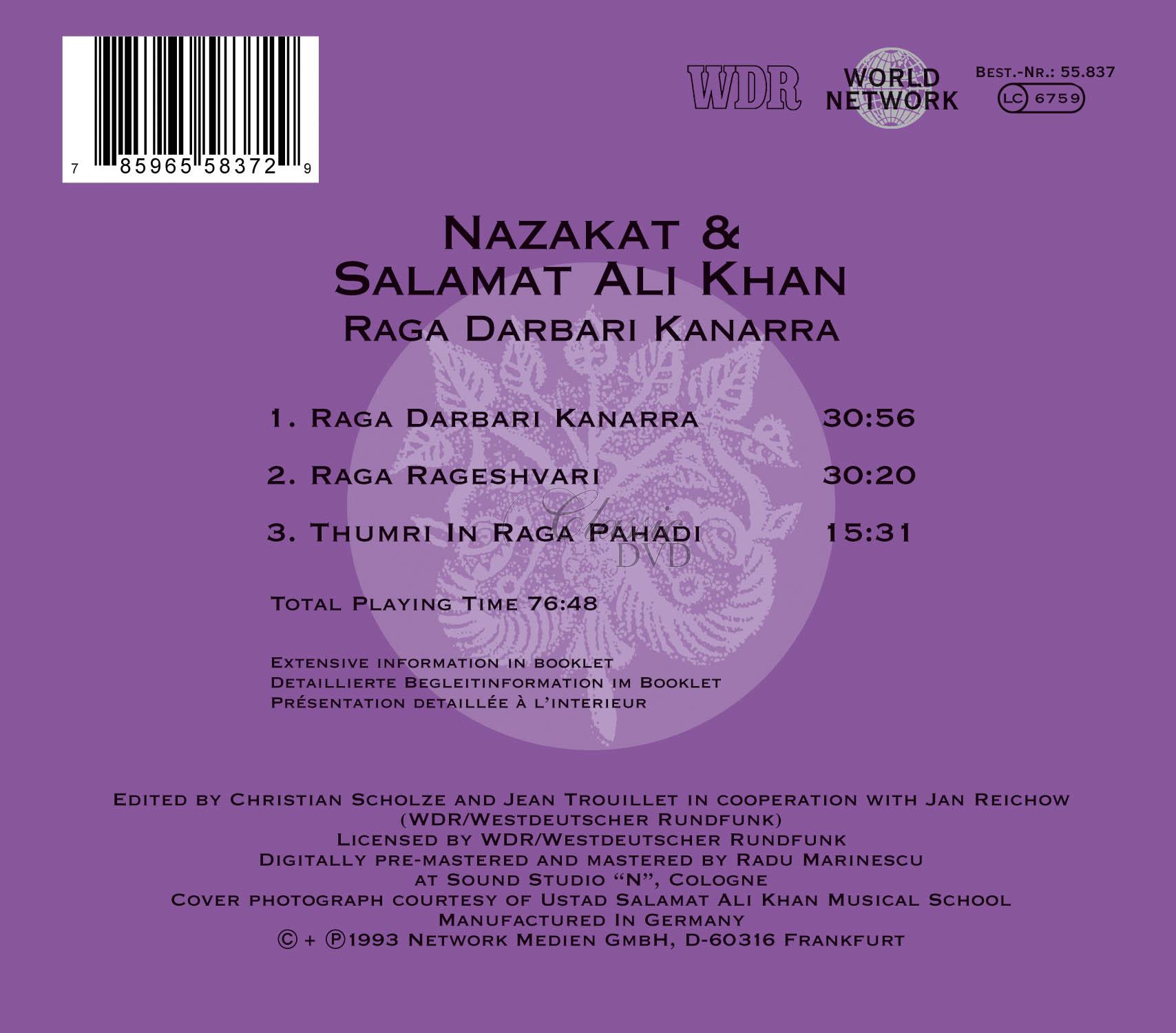 Pakistan - Raga Darbari Kanarra (CD)