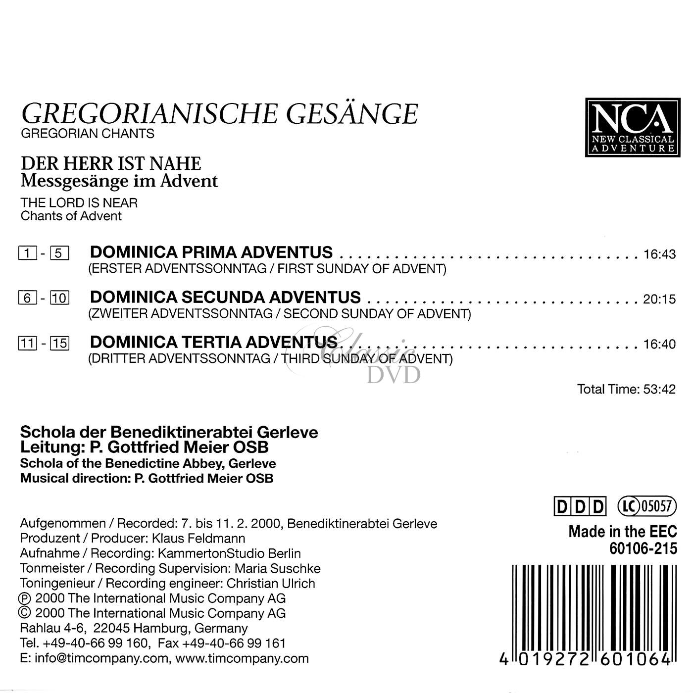 Gregorian Chants Of Advent - Gregoriánské chorály (CD)