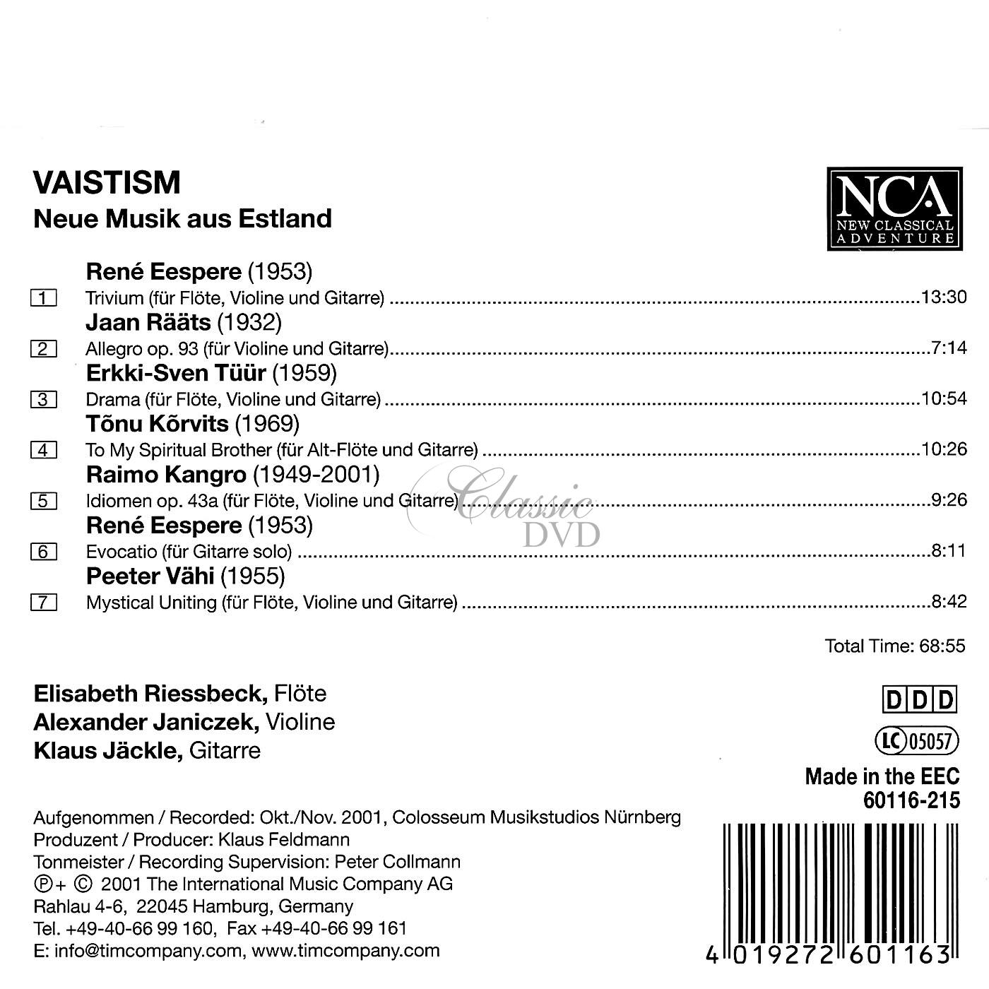Vaistism - New Music From Estonia (CD)