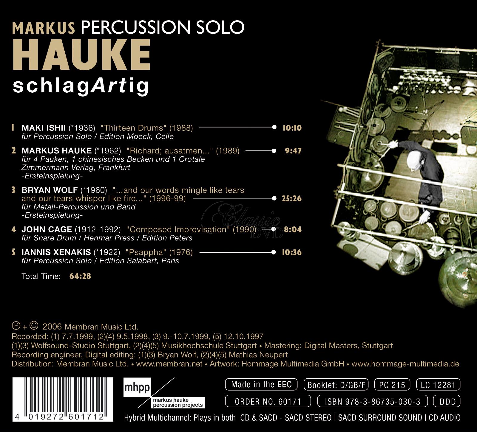 Markus Hauke - Percussions Solo (SACD)