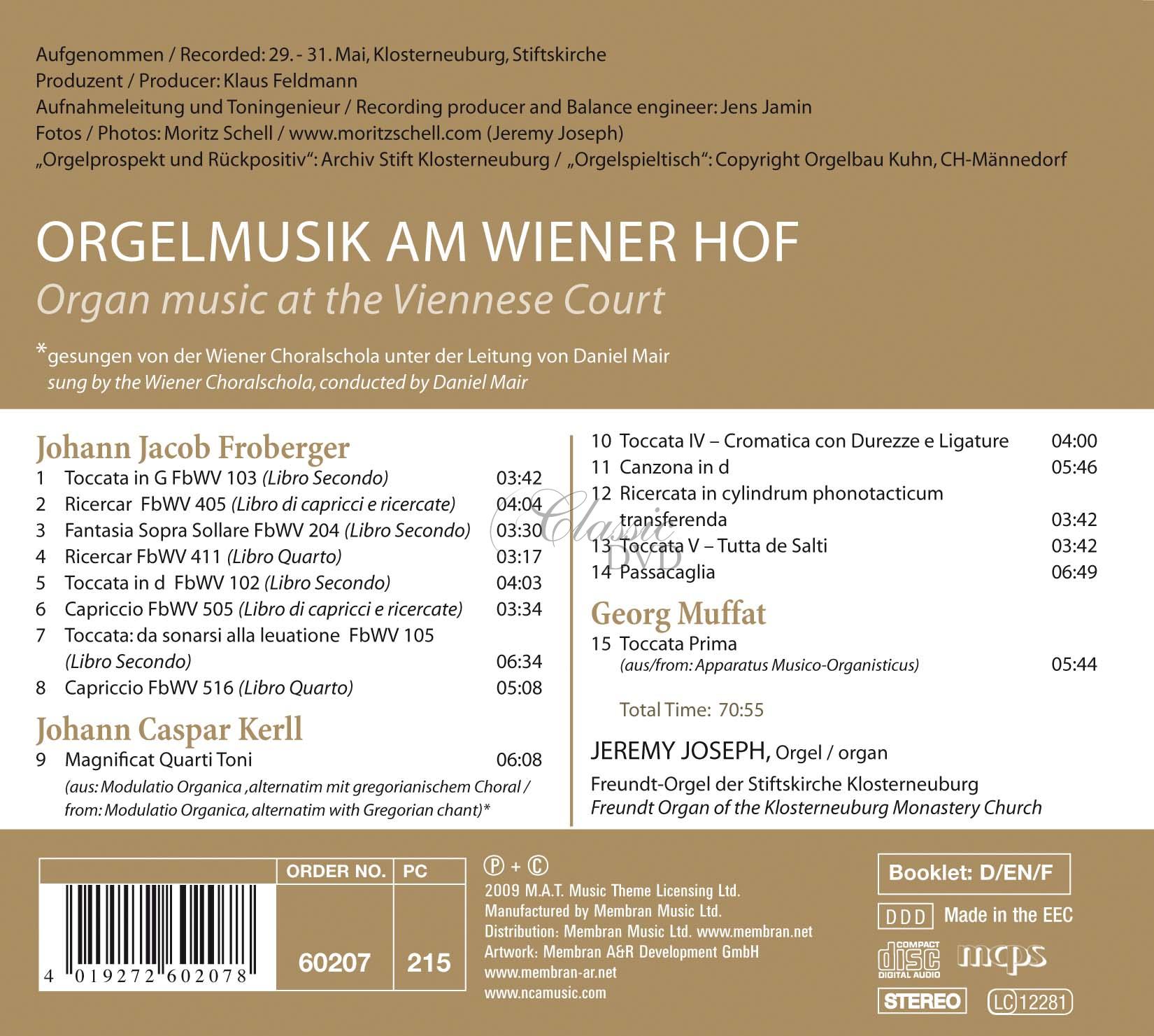 Orgelmusik am Wiener Hof (CD)