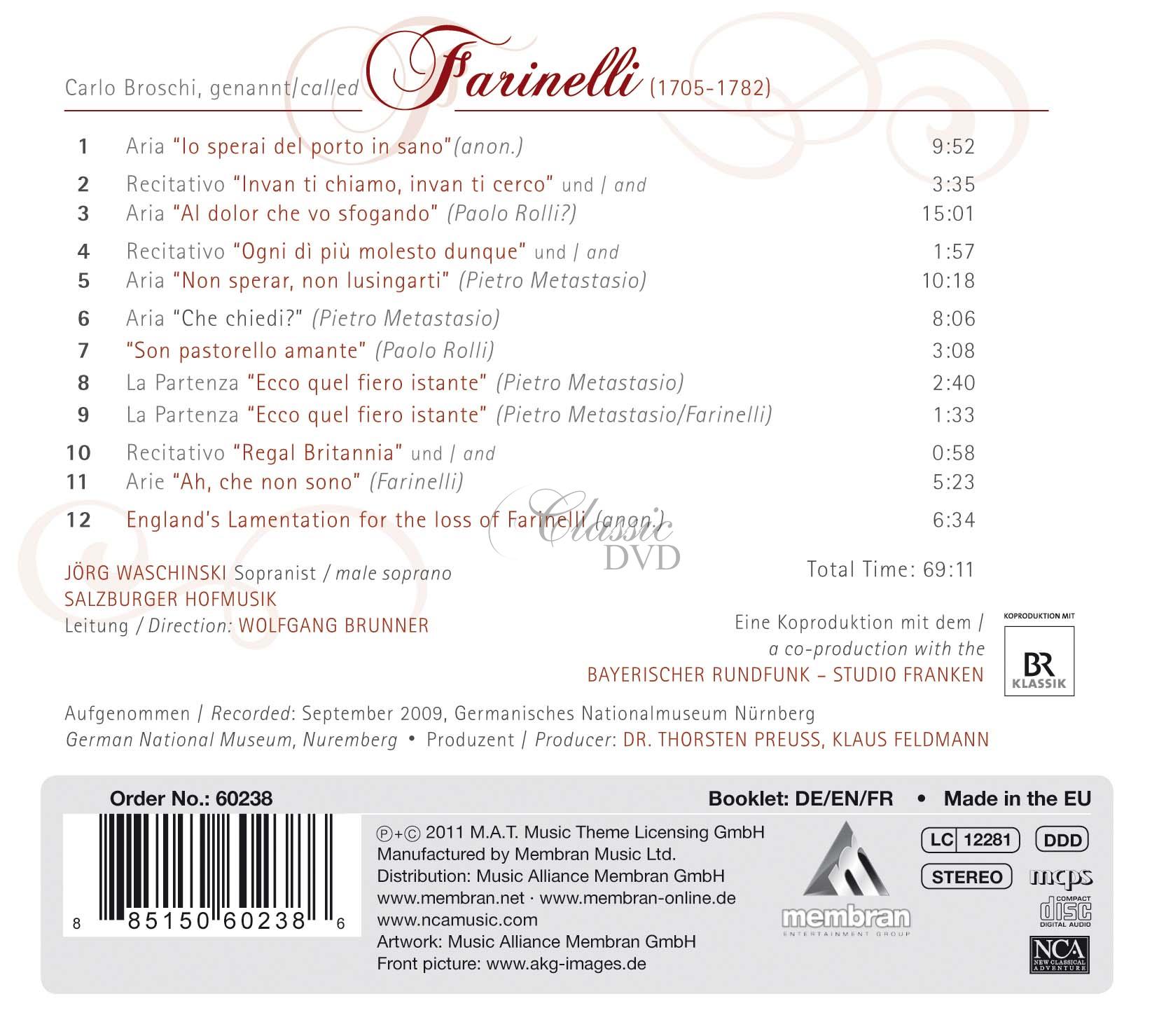 Farinelli - The Composer (CD)