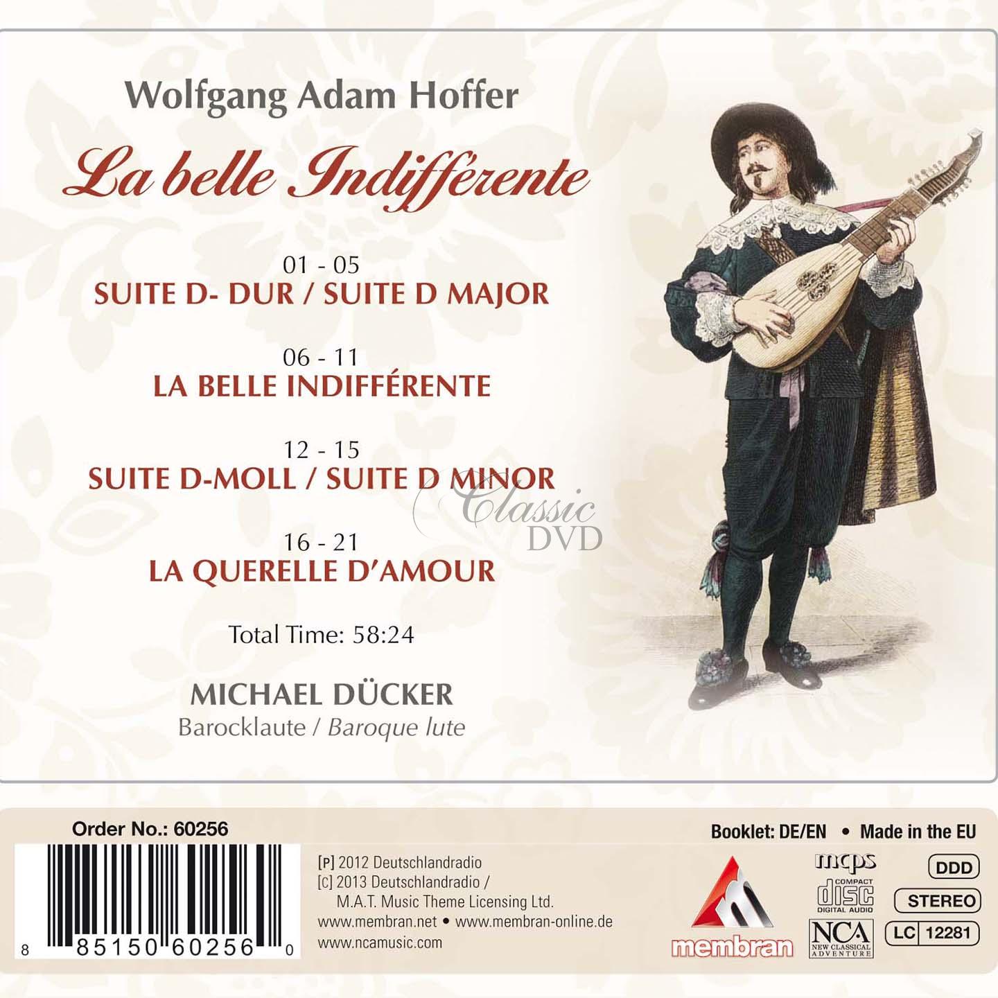 Wolfgang Adam Anton Hoffer - Music For Lute (CD)