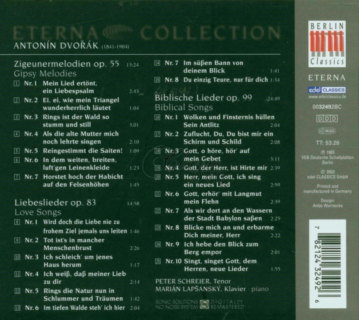 Antonín Dvořák - Cigánské melodie (Zigeunermelodien) / Písně Milostné (Liebeslieder) / Biblické písně (Biblische Lieder) (CD)