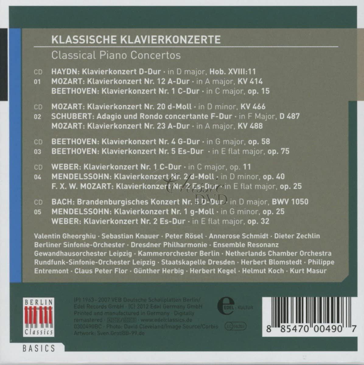 Classical Piano Concertos (5CD)