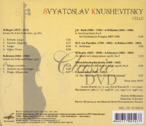 Svyatoslav Knushevitsky - Cello (CD)