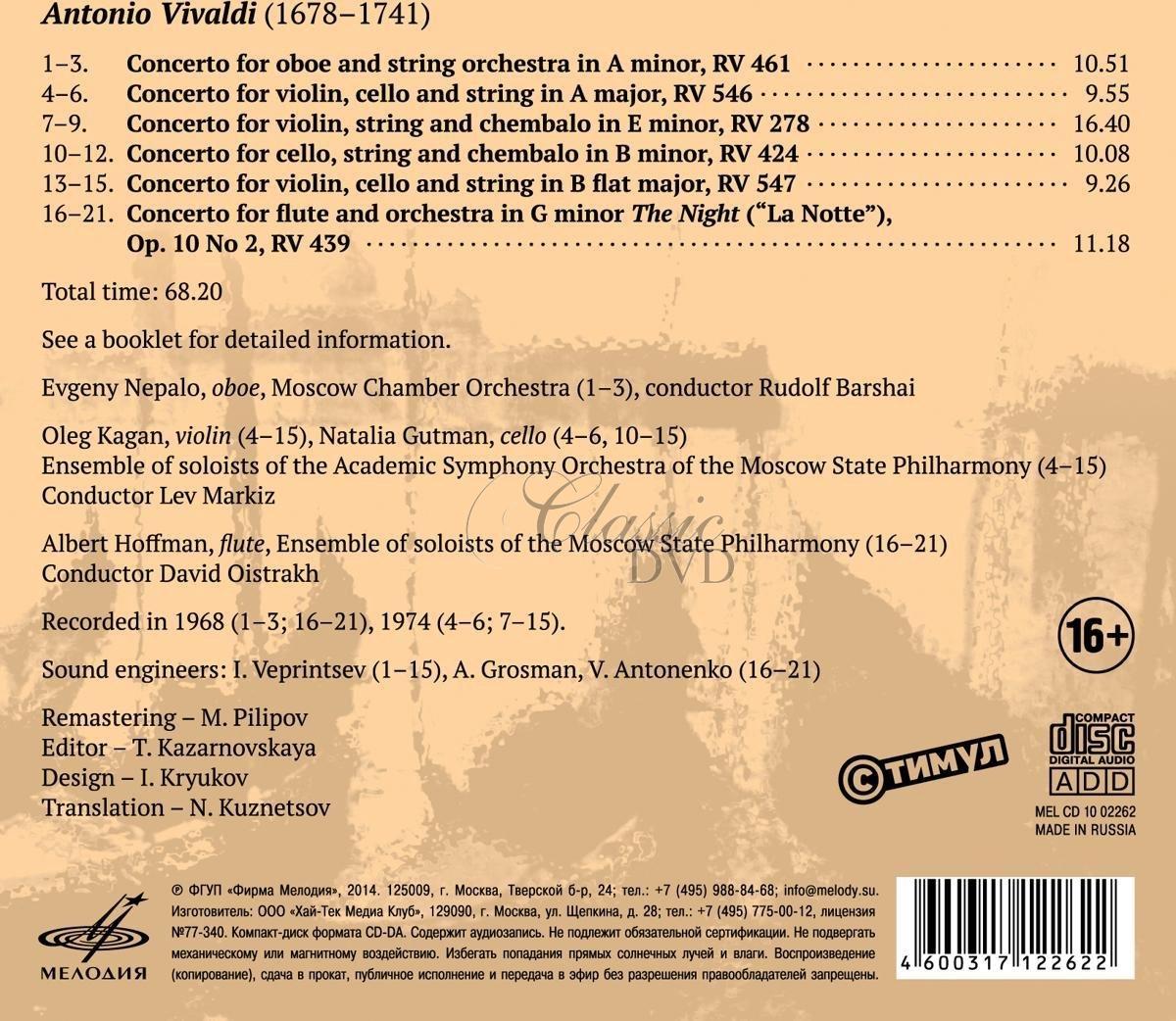 Antonio Vivaldi - Concertos (CD)