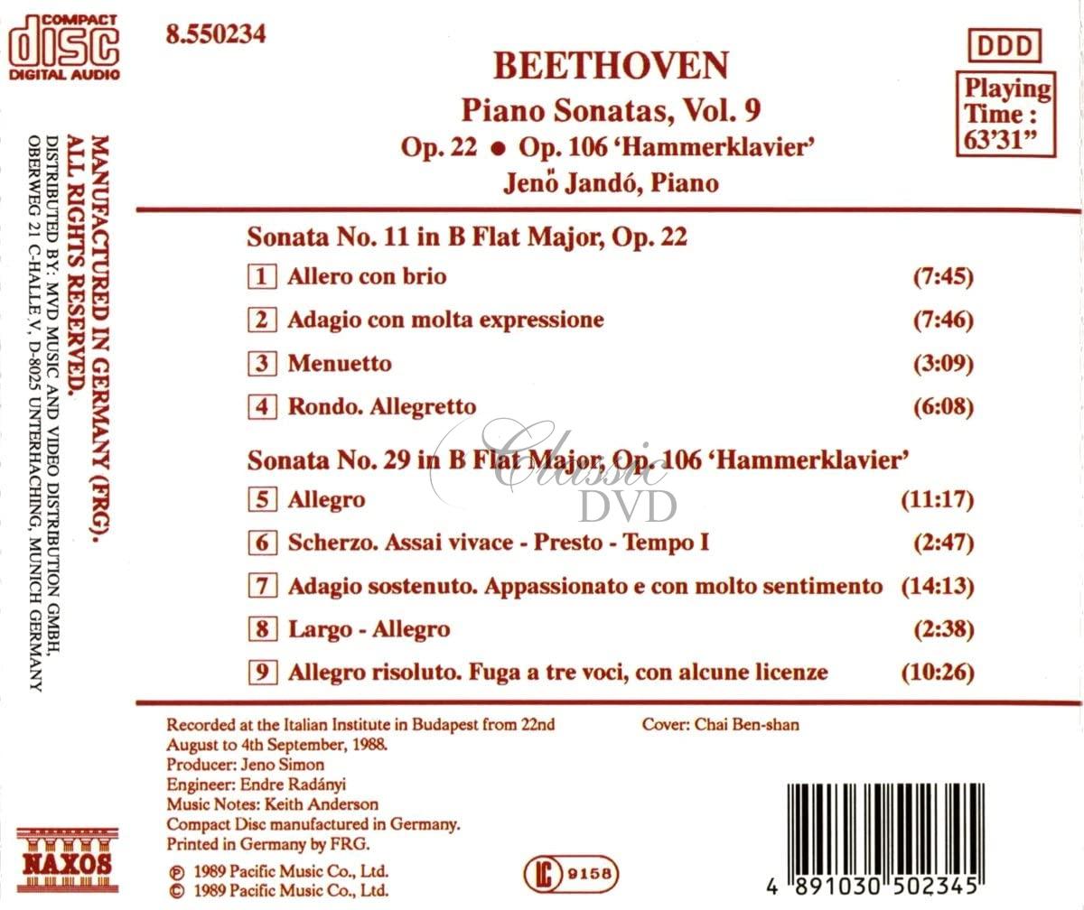 Beethoven: Piano Sonatas 11, 29 (CD)