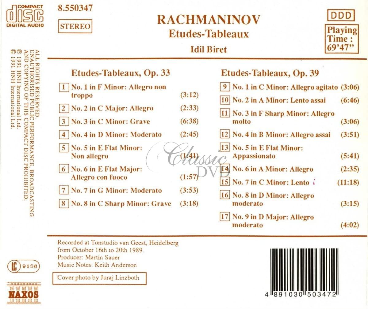 Rachmaninov: Etudes-Tableaux (CD)