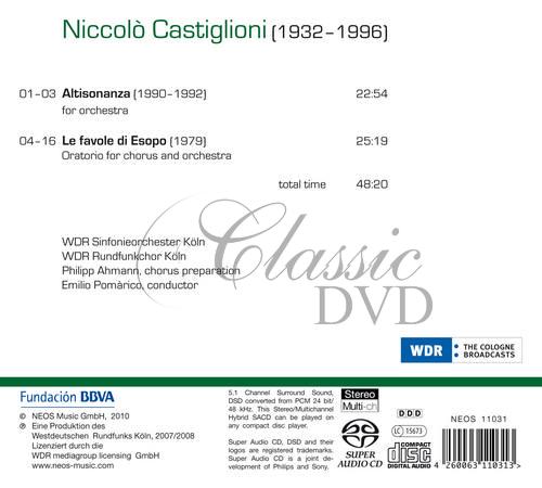 Niccolo Castiglioni - Altisonanza, Le favole di Esopo (SACD)