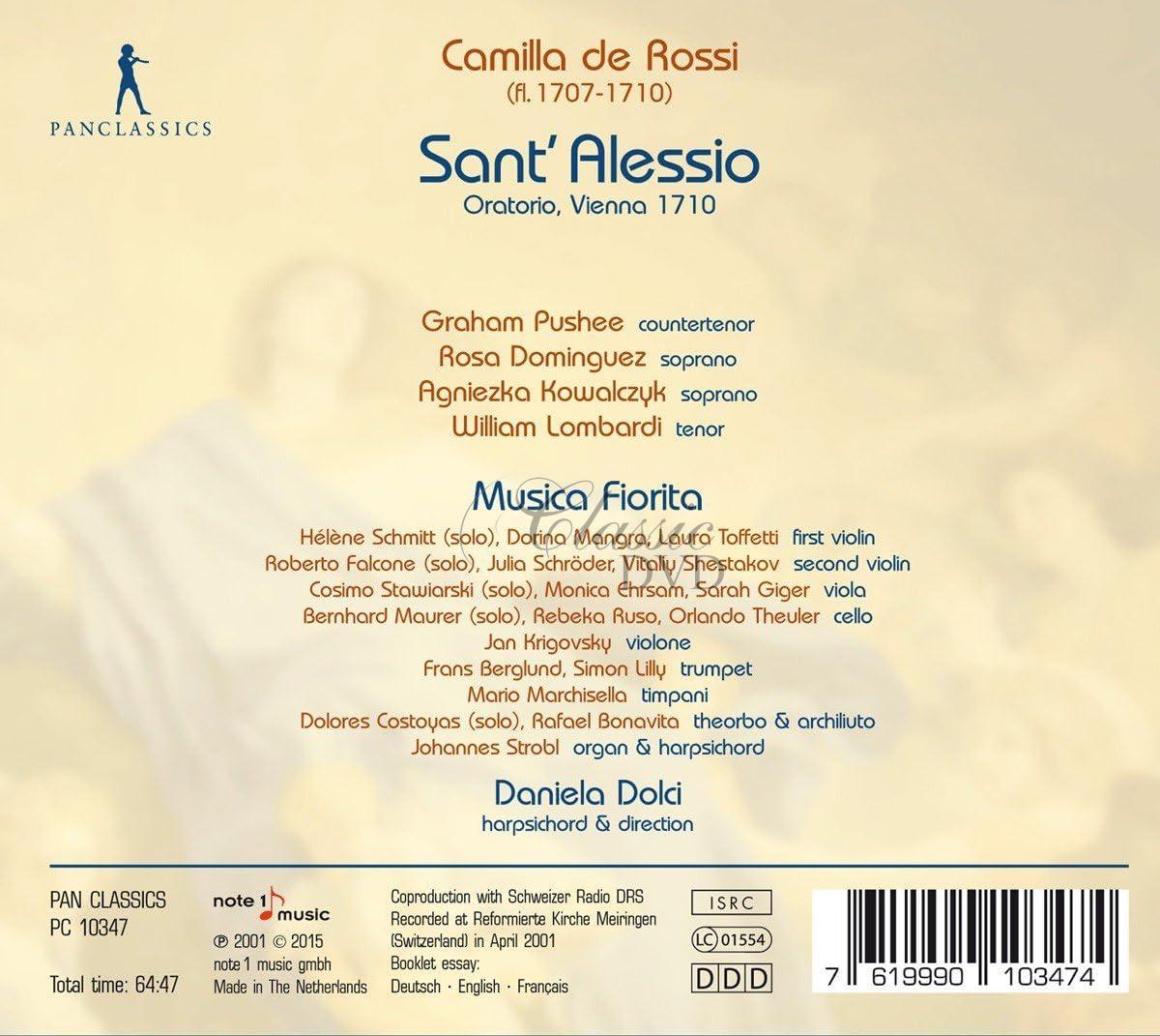 Camilla de Rossi - Sant'Alessio (Vienna 1710) (CD)