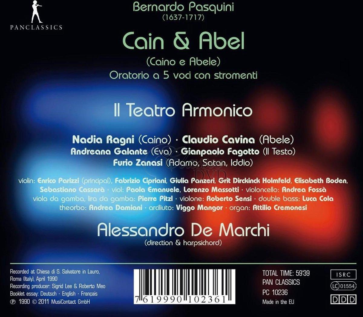 Bernardo Pasquini - Cain & Abel Oratorio (CD)
