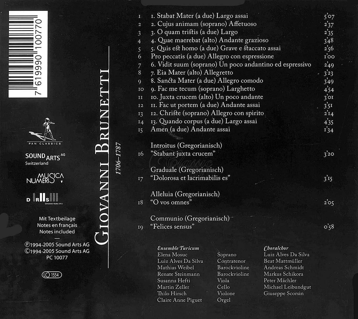 Giovanni Gualberto Brunetti - Stabat Mater (CD)
