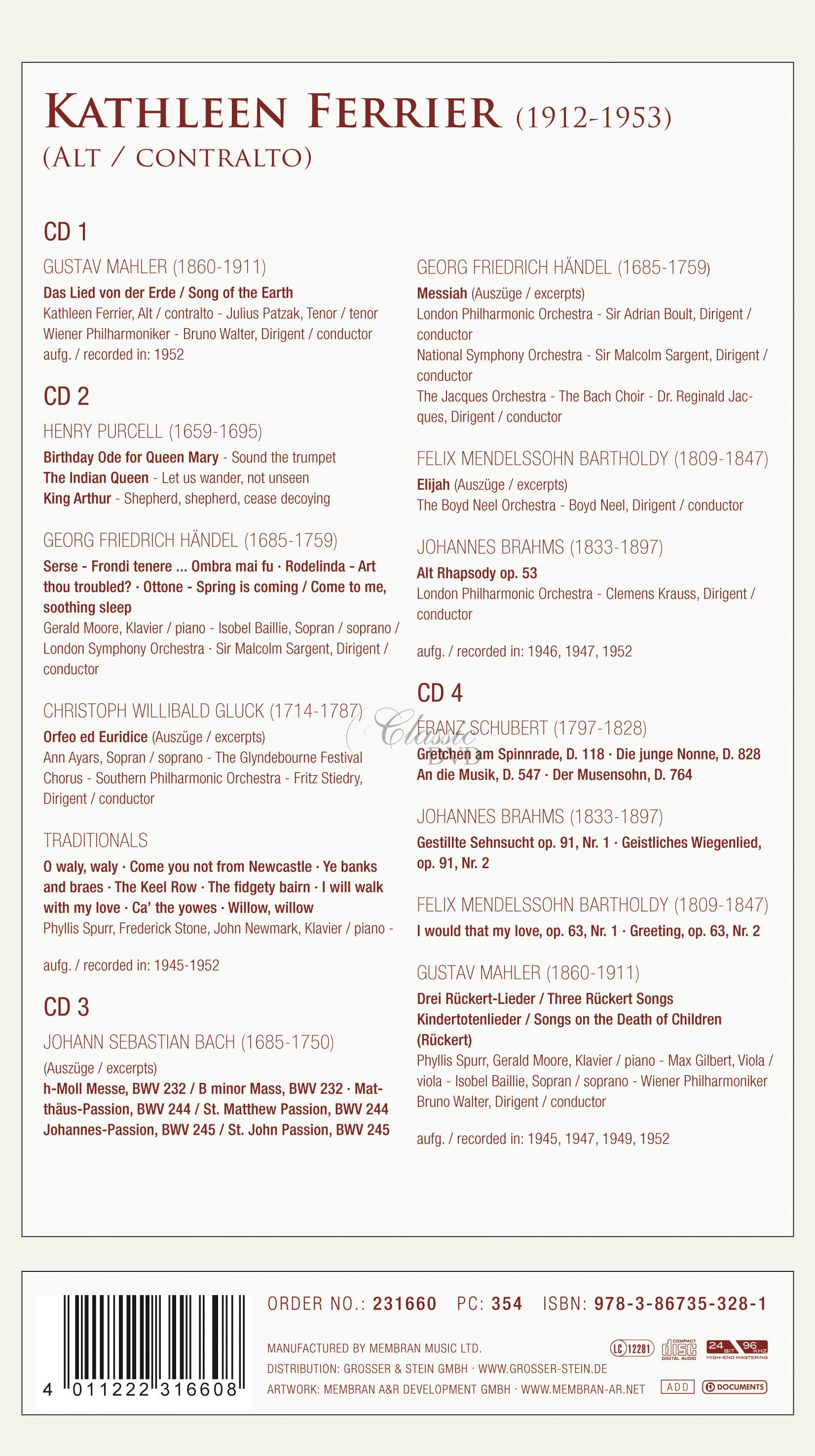 Kathleen Ferrier - Portrait (4CD)