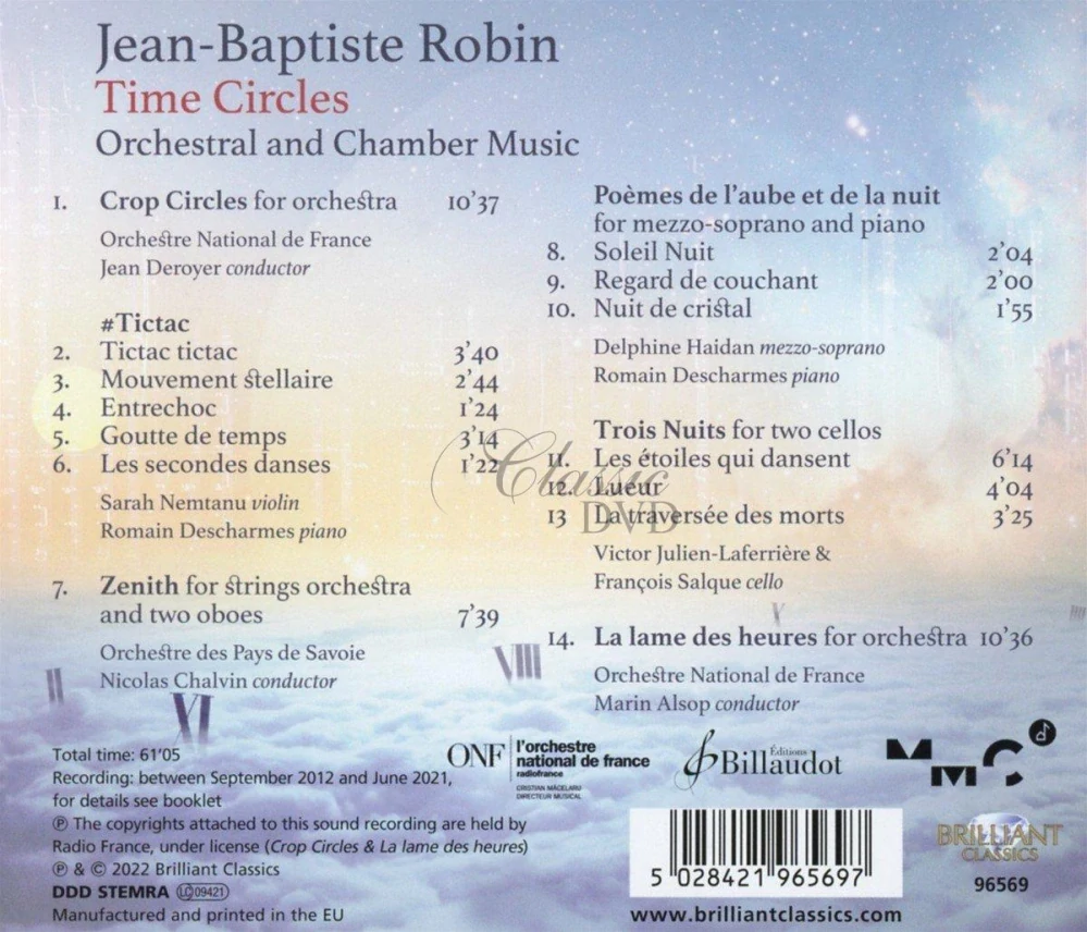 J. B. Robin: Time Circles Orchestral & Chamber Music (CD)