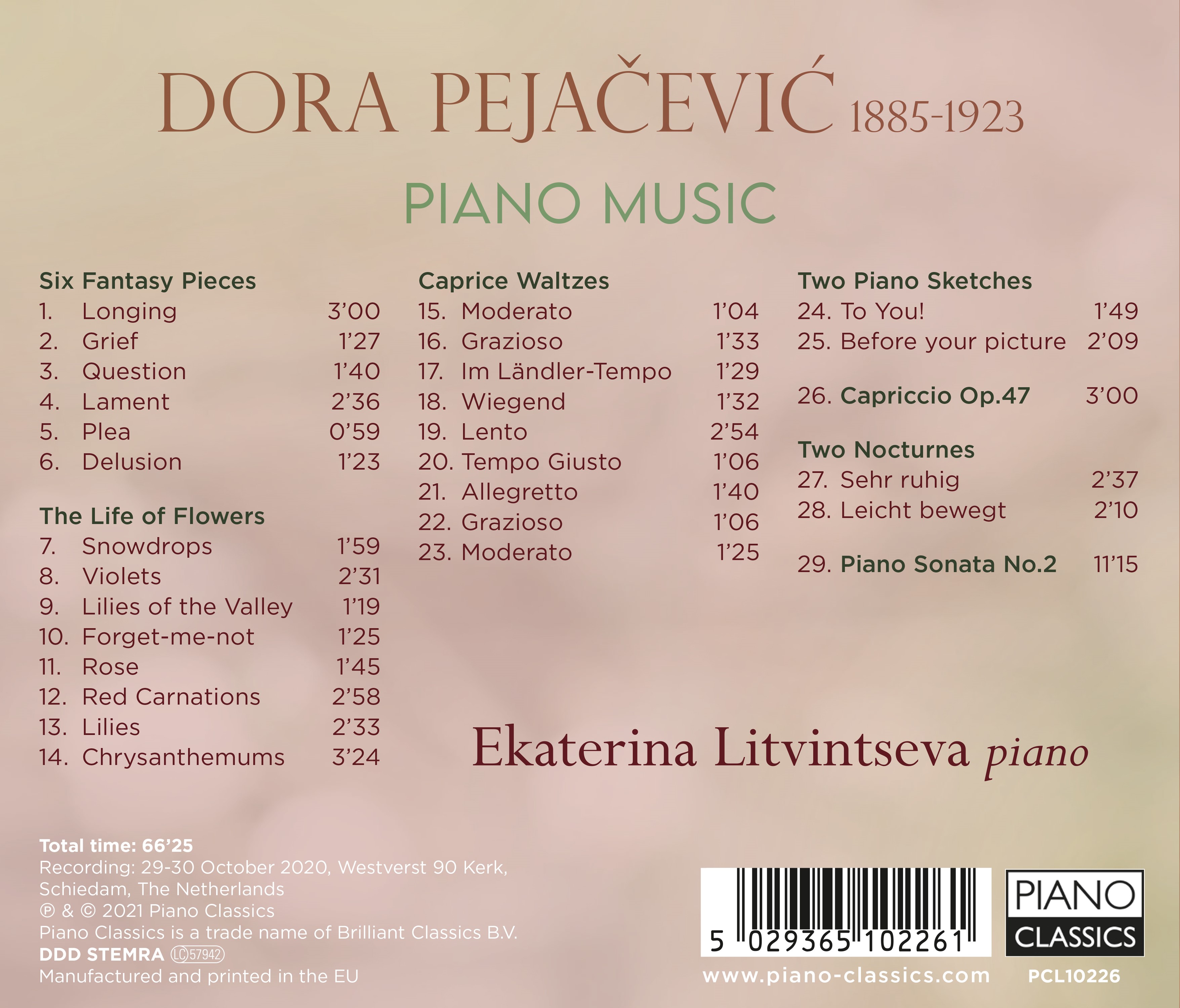 Dora Pejačević - Piano Music (CD)