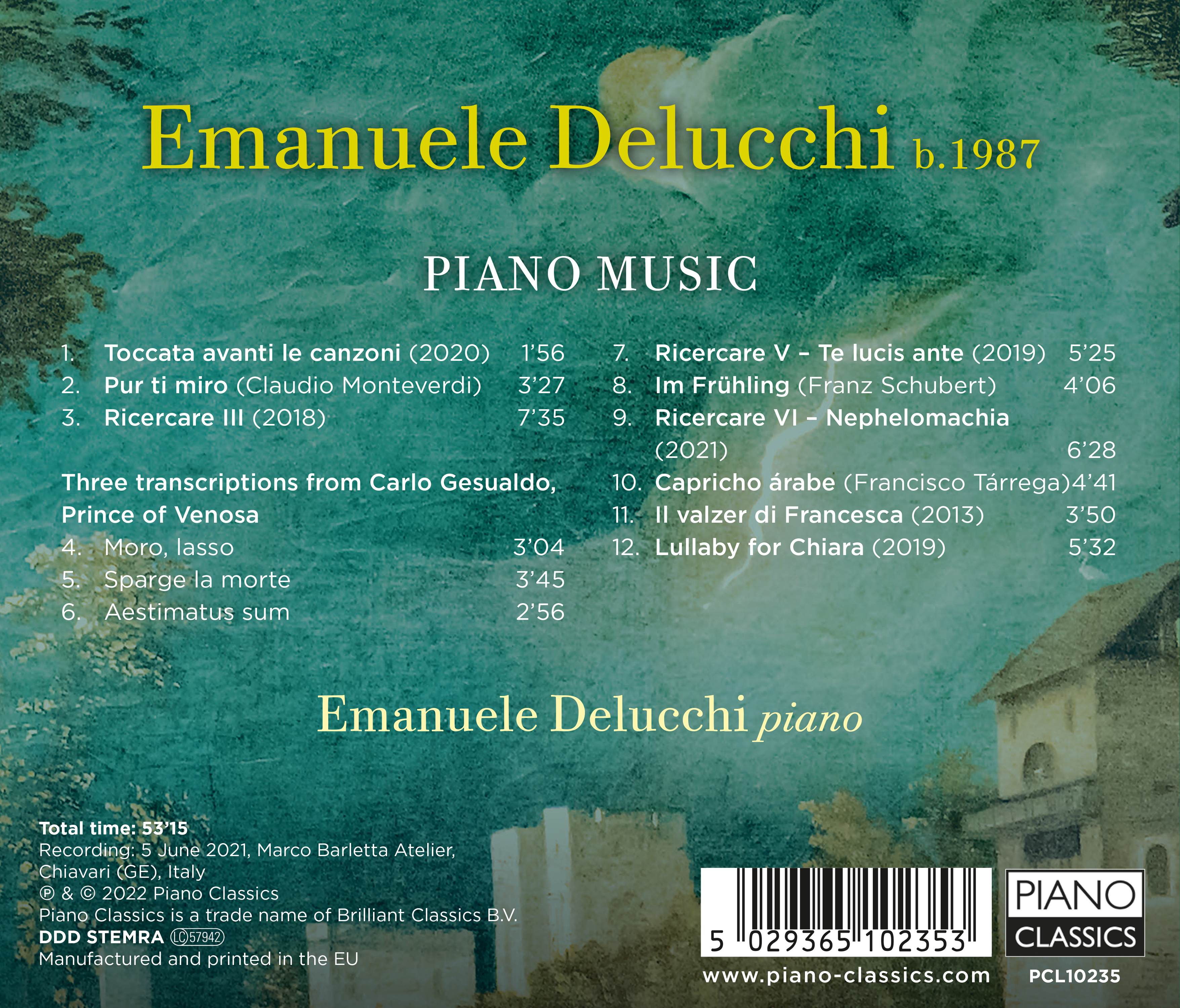 Emanuele Delucchi - Piano Music (CD)