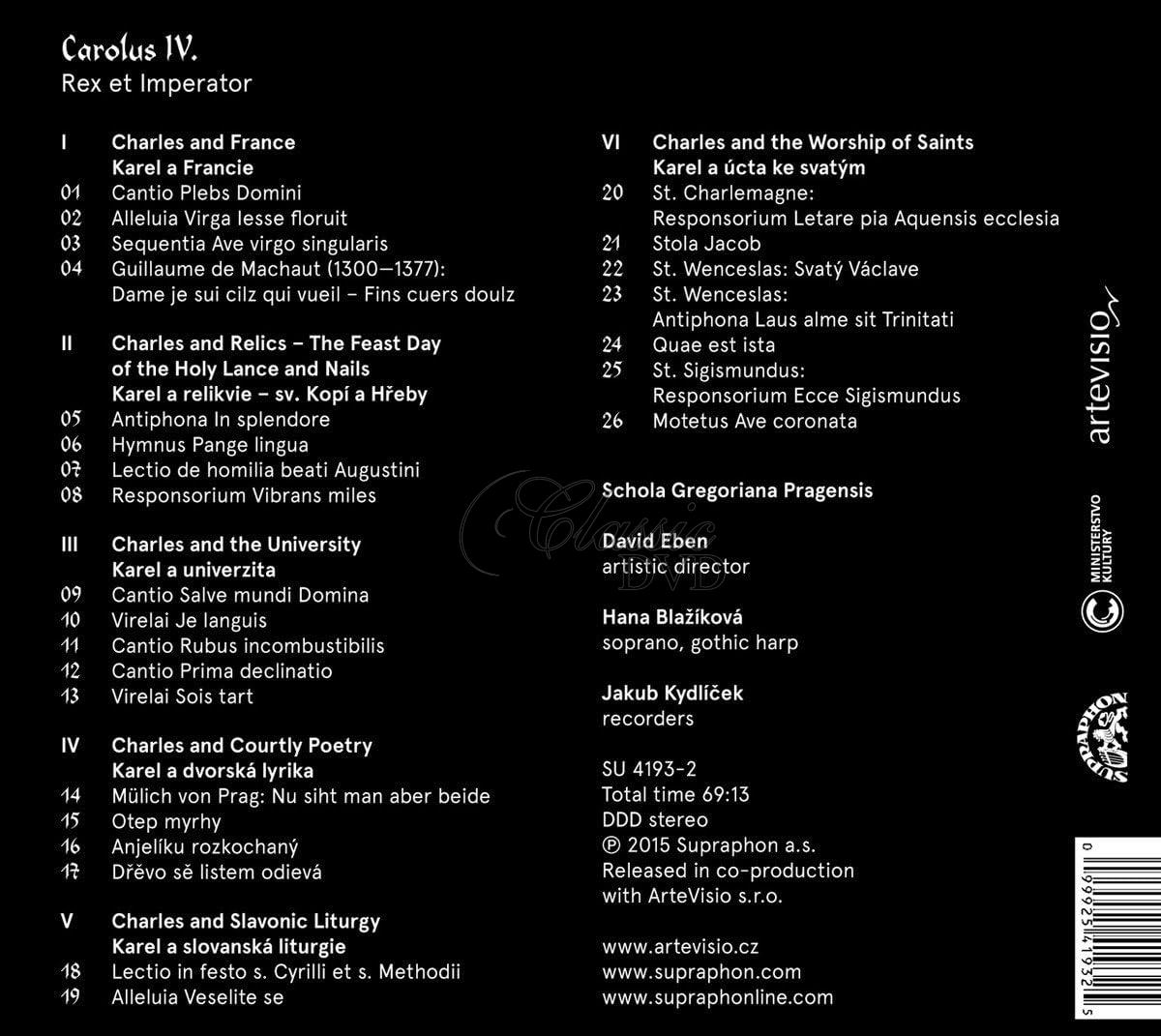 Schola Gregoriana Pragensis : Carolus IV / Hudba doby Karla IV (CD)