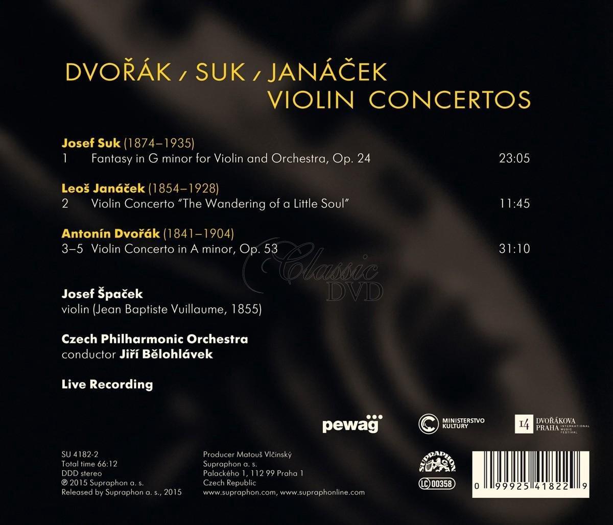 Josef Špaček : Houslové Koncerty / Dvořák, Suk, Janáček (CD)