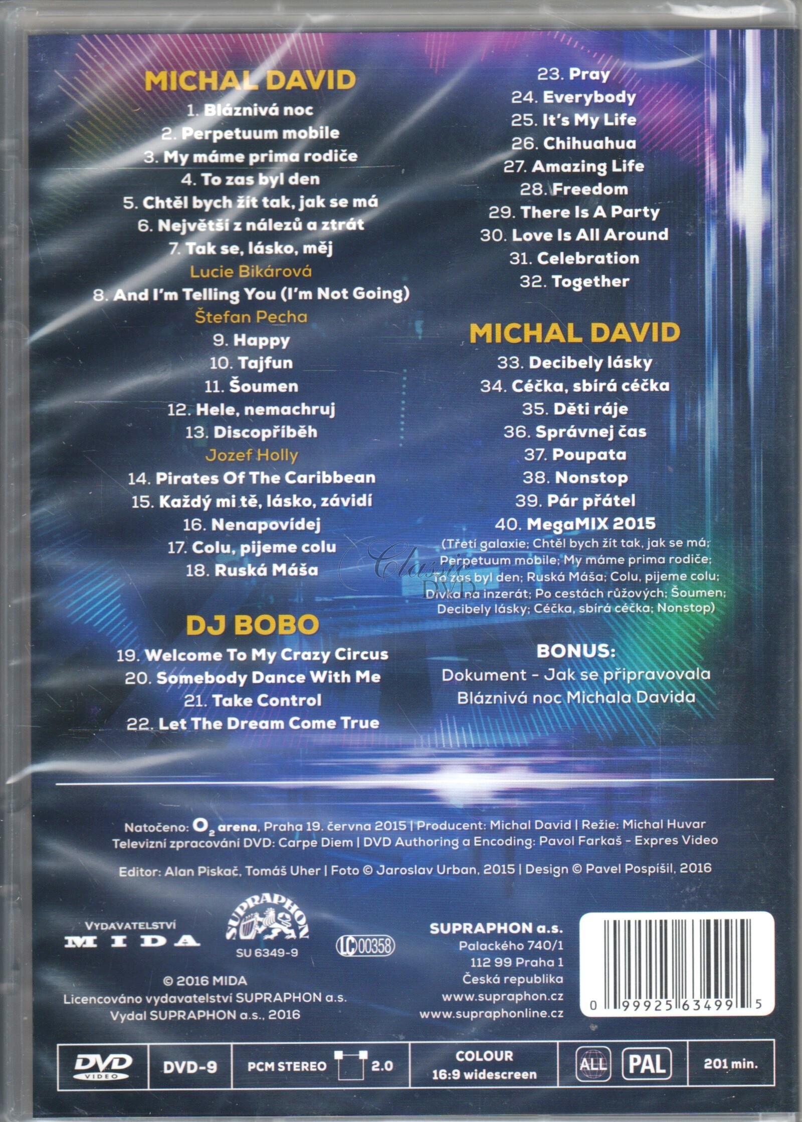 MICHAL DAVID - Bláznivá noc / O2 Arena Live (DVD)