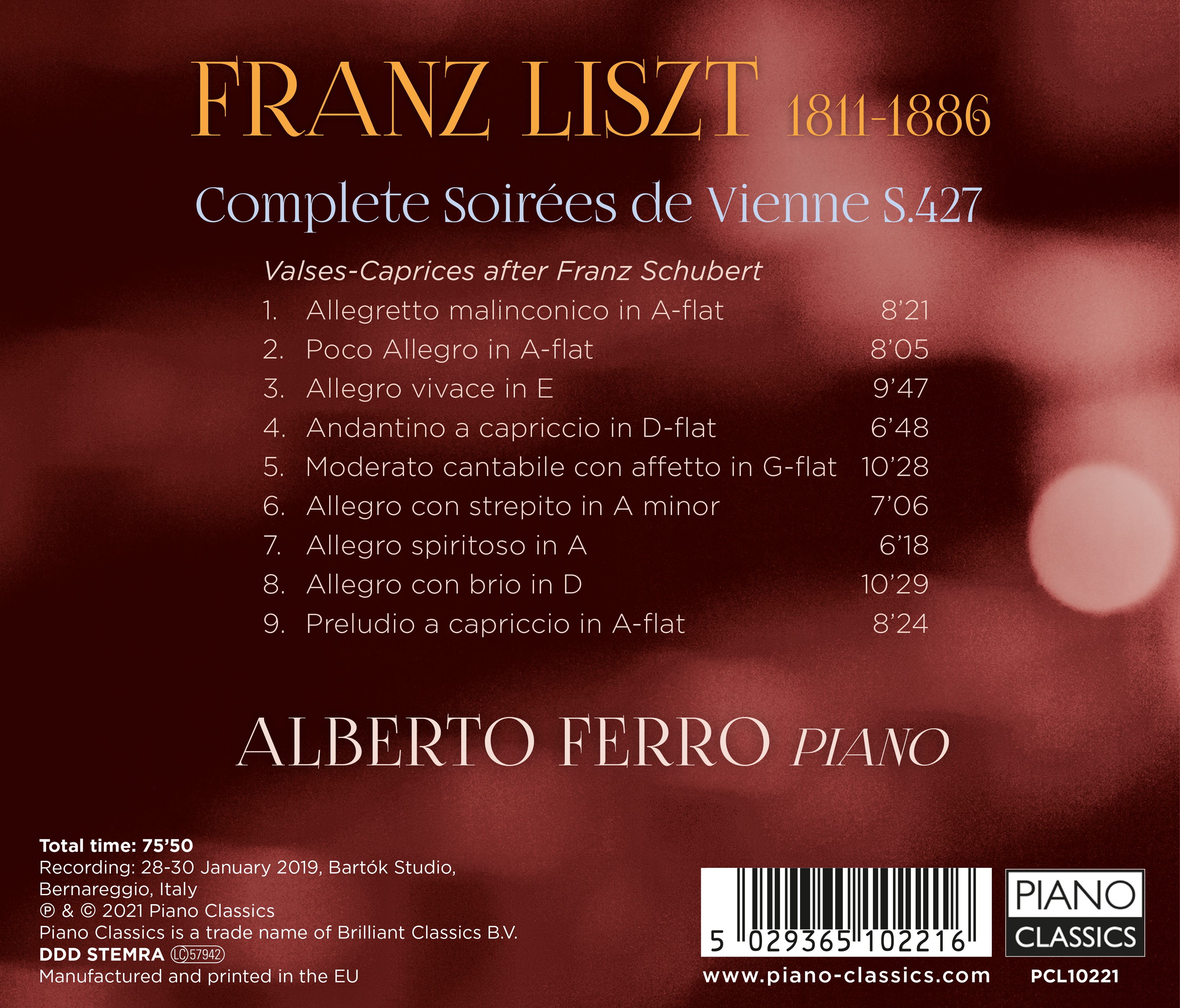 Liszt: Complete Soirees de Vienne. Alberto Ferro (CD)