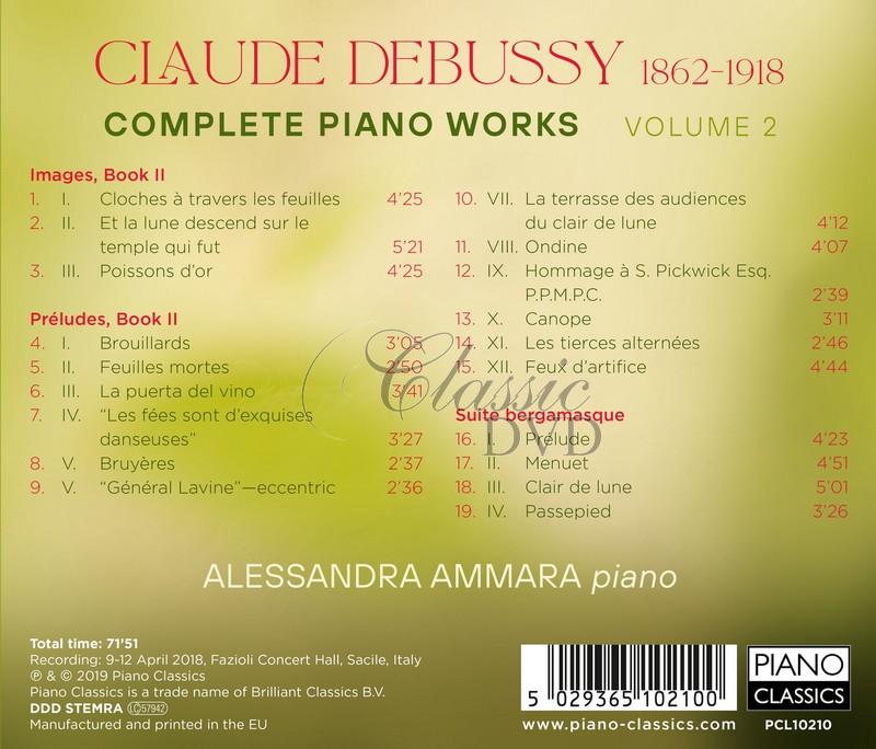Debussy: Comlete Piano Works Vol.2 / Images, Book II, Préludes, Book II, Suite bergamasque (CD)